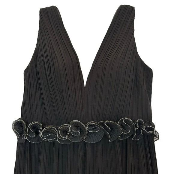 Ieena for Mac Duggal Rosette Ruffle Layered Maxi Dress Size 12 - Picture 5 of 11